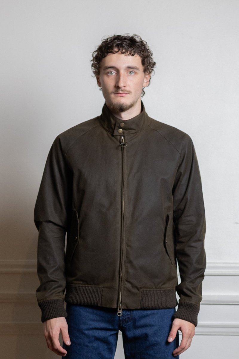 BARACUTA X BARBOUR PORTON WAX - OLIVE BARACUTA