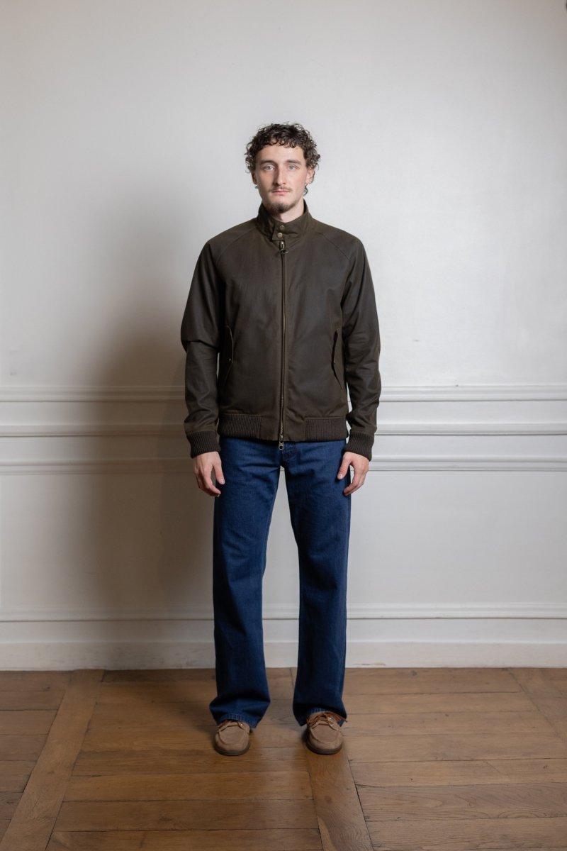 BARACUTA X BARBOUR PORTON WAX - OLIVE BARACUTA