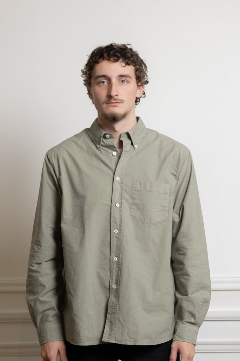 Dad's shirt - oxford garment dyed - Sauge MUSEUM GARMENTS