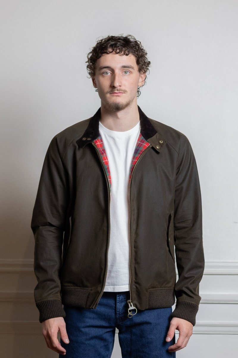 BARACUTA X BARBOUR PORTON WAX - OLIVE BARACUTA