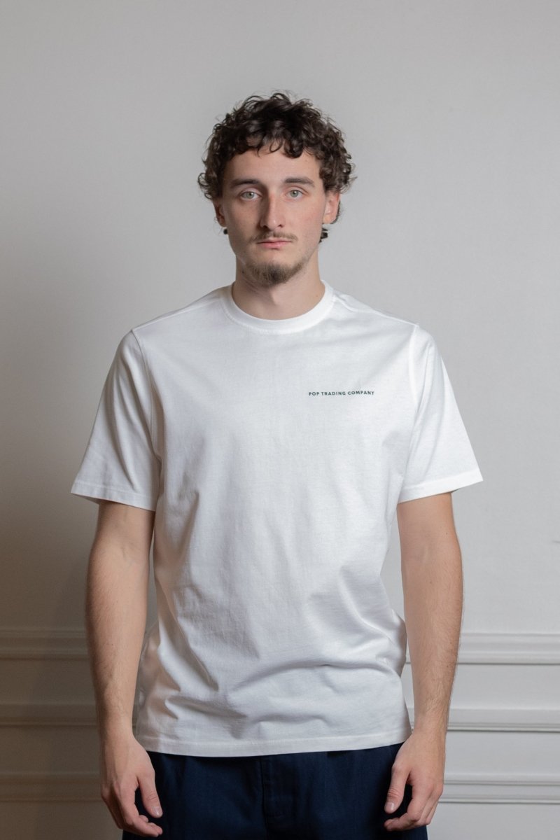 logo t-shirt white Pop trading company — photo 2