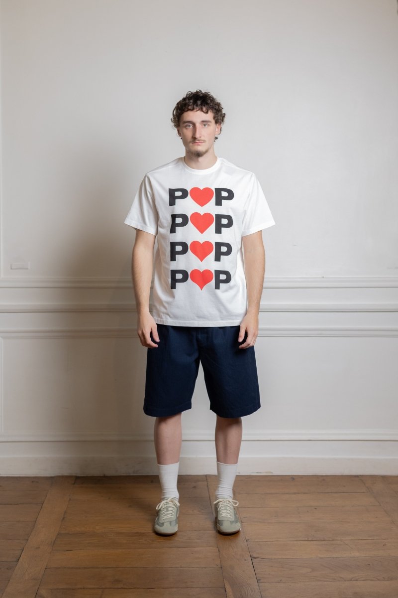 hearts t-shirt white Pop trading company