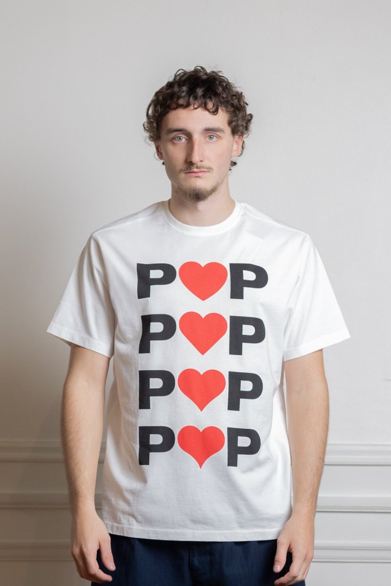 hearts t-shirt white Pop trading company