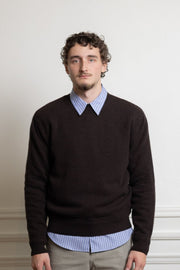 Recycled cashmere boxy jumper - Dark brown MUSEUM GARMENTS