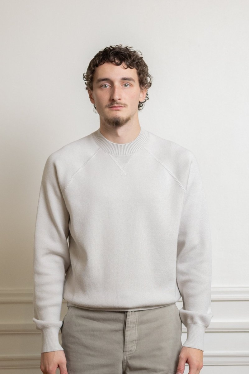 Raglan athletic sweater - Light heather grey MUSEUM GARMENTS — photo 2