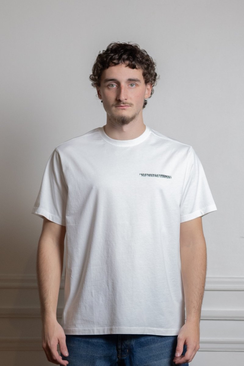 stamp t-shirt white Pop trading company — photo 2