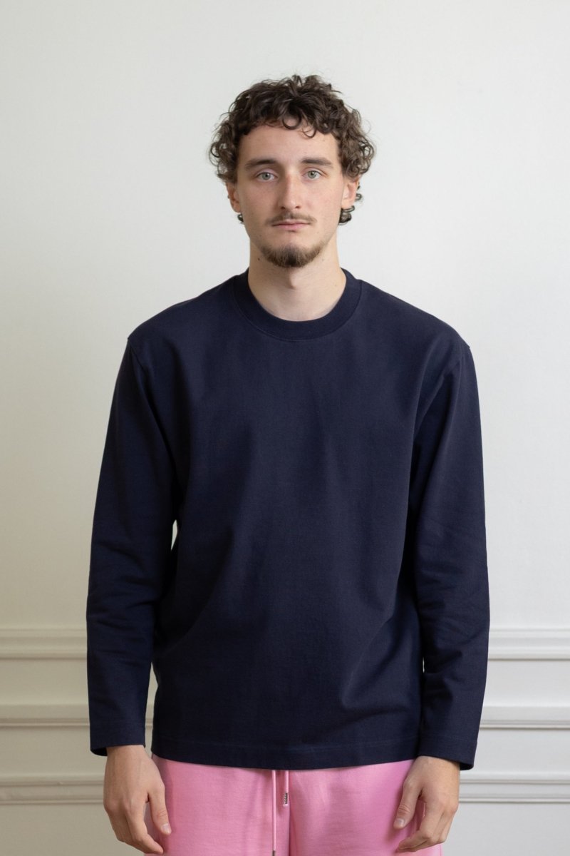 THE LONG SLEEVE T-SHIRT NAVY BLUE Verlan — photo 2