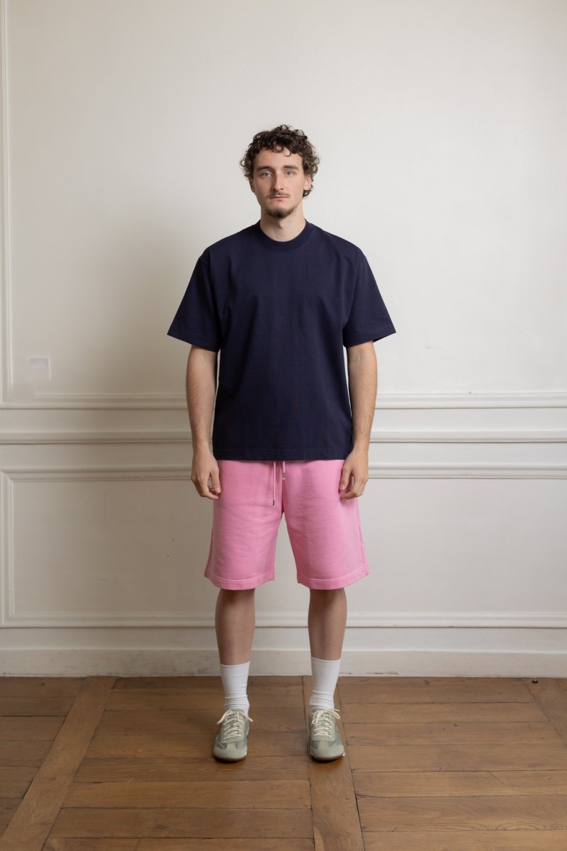 T-SHIRT FLOWERS - NAVY BLUE Verlan — photo 1