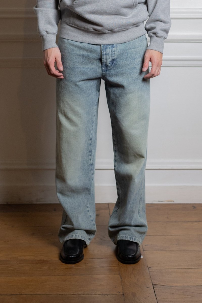 beattie denim pants washed denim Pop trading company