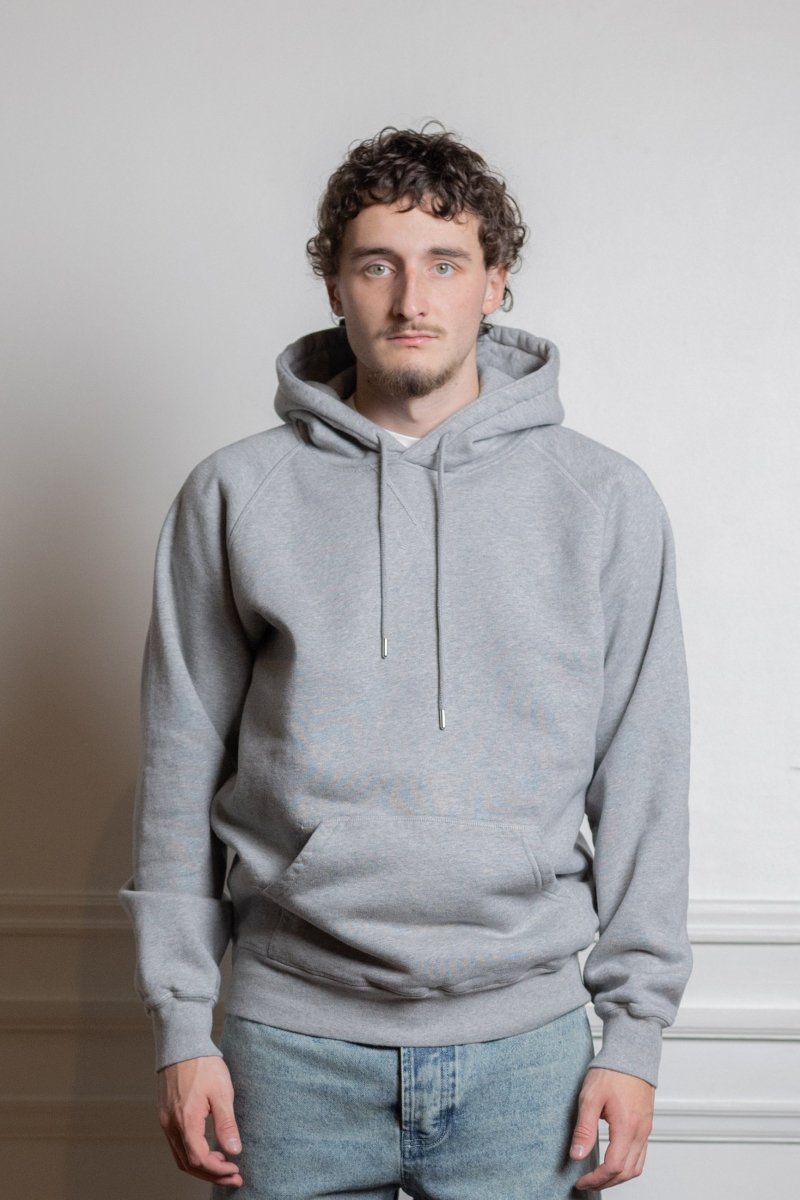 hearts hooded sweat heater grey Pop trading company