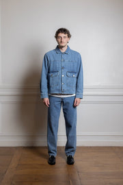 drs denim jacket stone washed Pop trading company