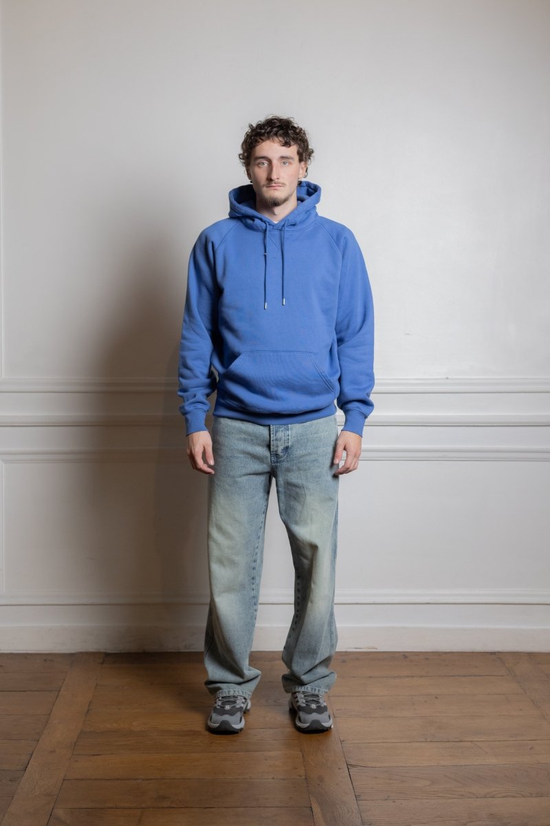 logo hooded sweat dutch blue Pop trading company