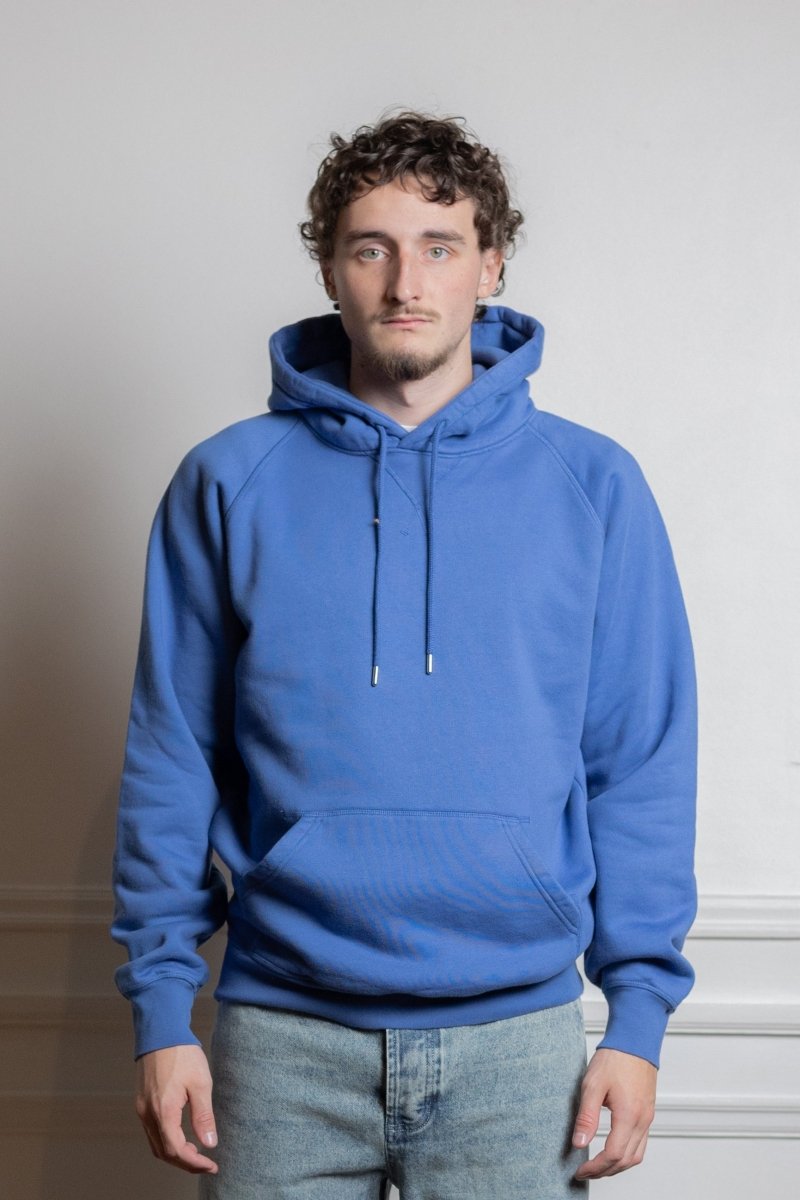 logo hooded sweat dutch blue Pop trading company