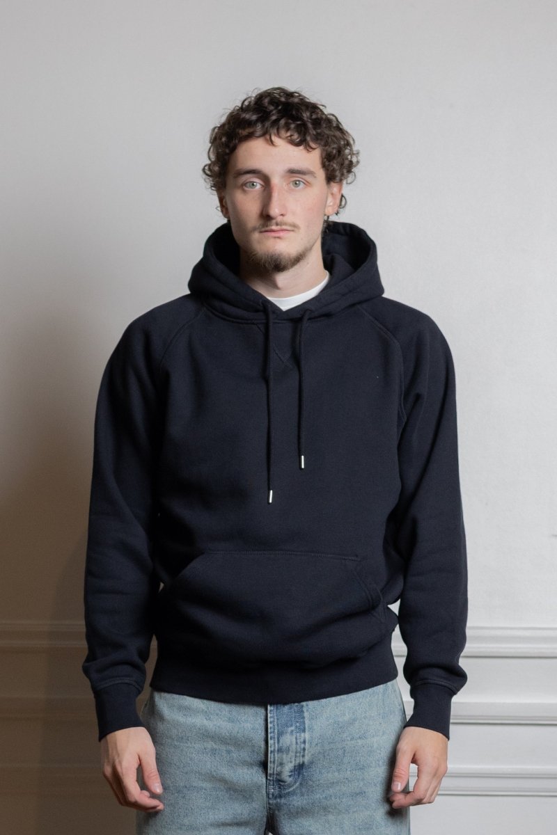logo hooded sweat - black/white Pop trading company