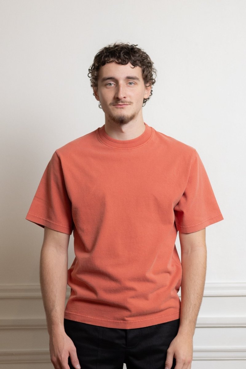 Faded Athletic T-shirt - Dry red MUSEUM GARMENTS — photo 2