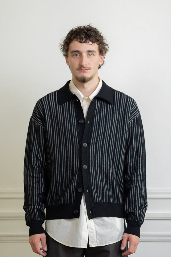 FORMAL CARDIGAN - Black Stripe