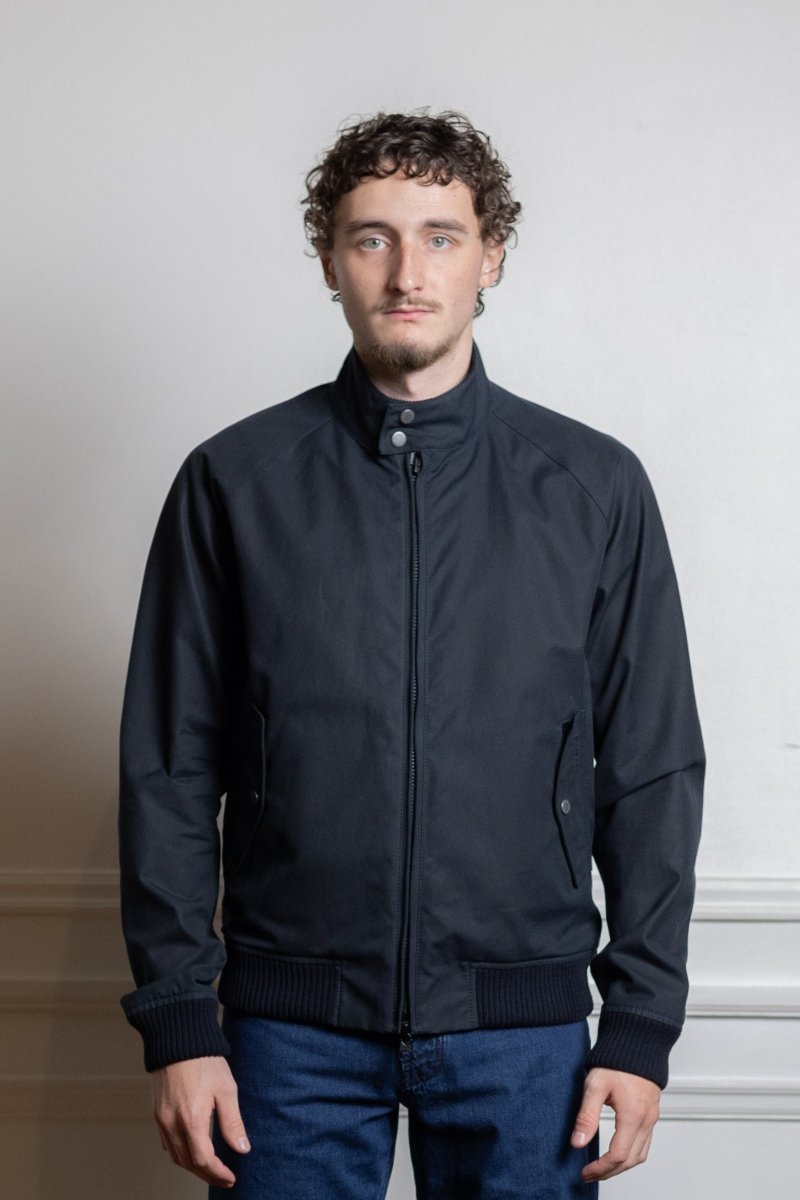 BARACUTA X BARBOUR PORTON WAX - NAVY BARACUTA