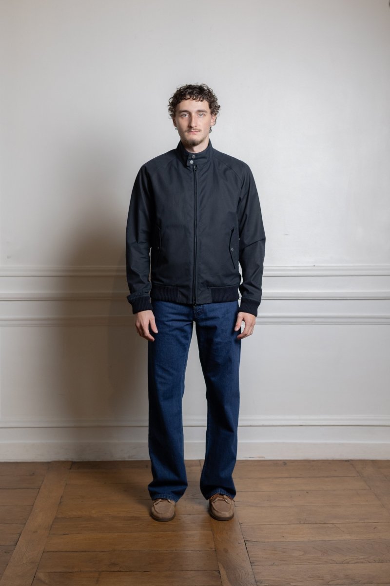 BARACUTA X BARBOUR PORTON WAX - NAVY BARACUTA