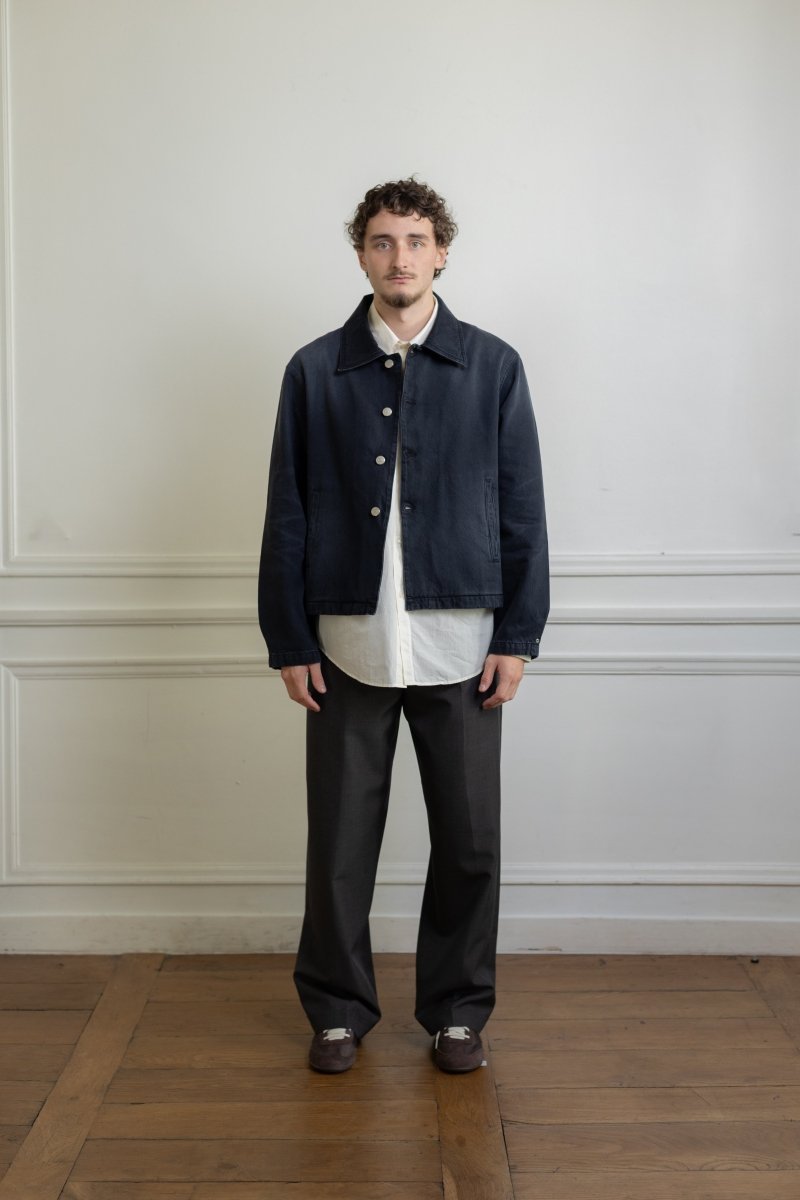 UNION JACKET - Rinsed Black MFPEN-porté de face