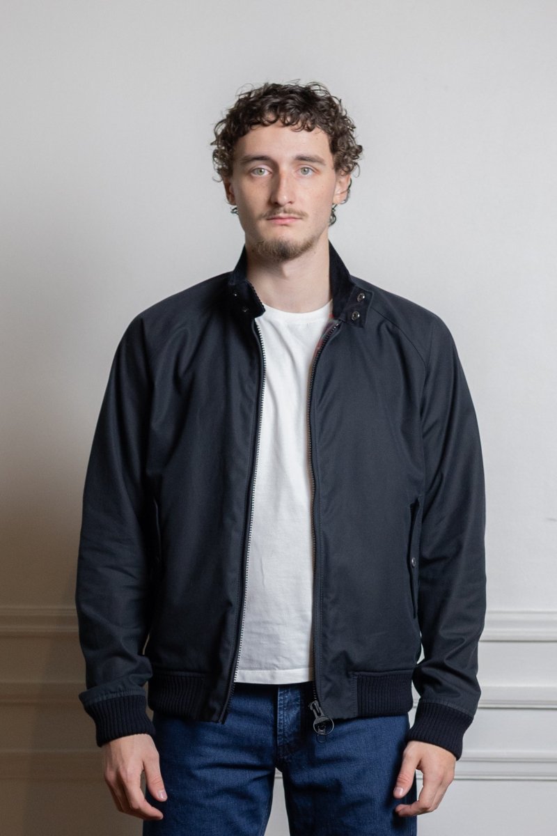 BARACUTA X BARBOUR PORTON WAX - NAVY BARACUTA