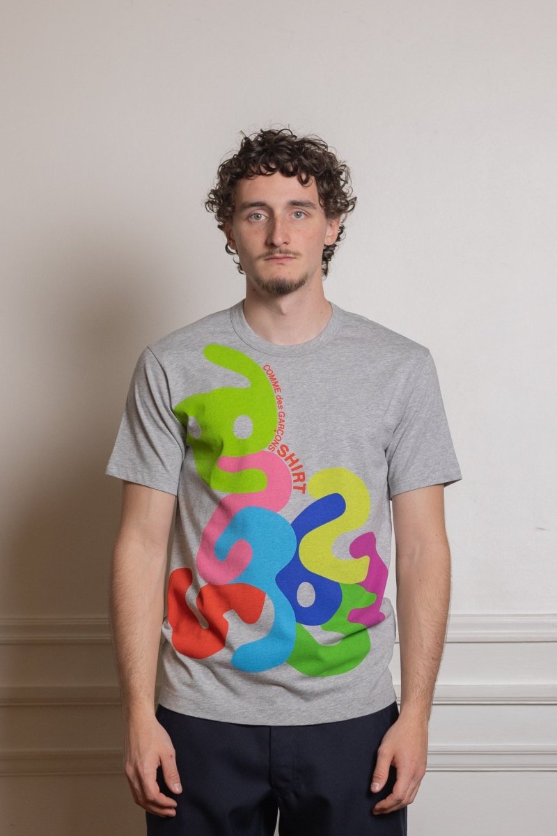 Men's Graphic Printed T-Shirt GREY COMME DES GARÇONS SHIRT - vue de dos — photo 2