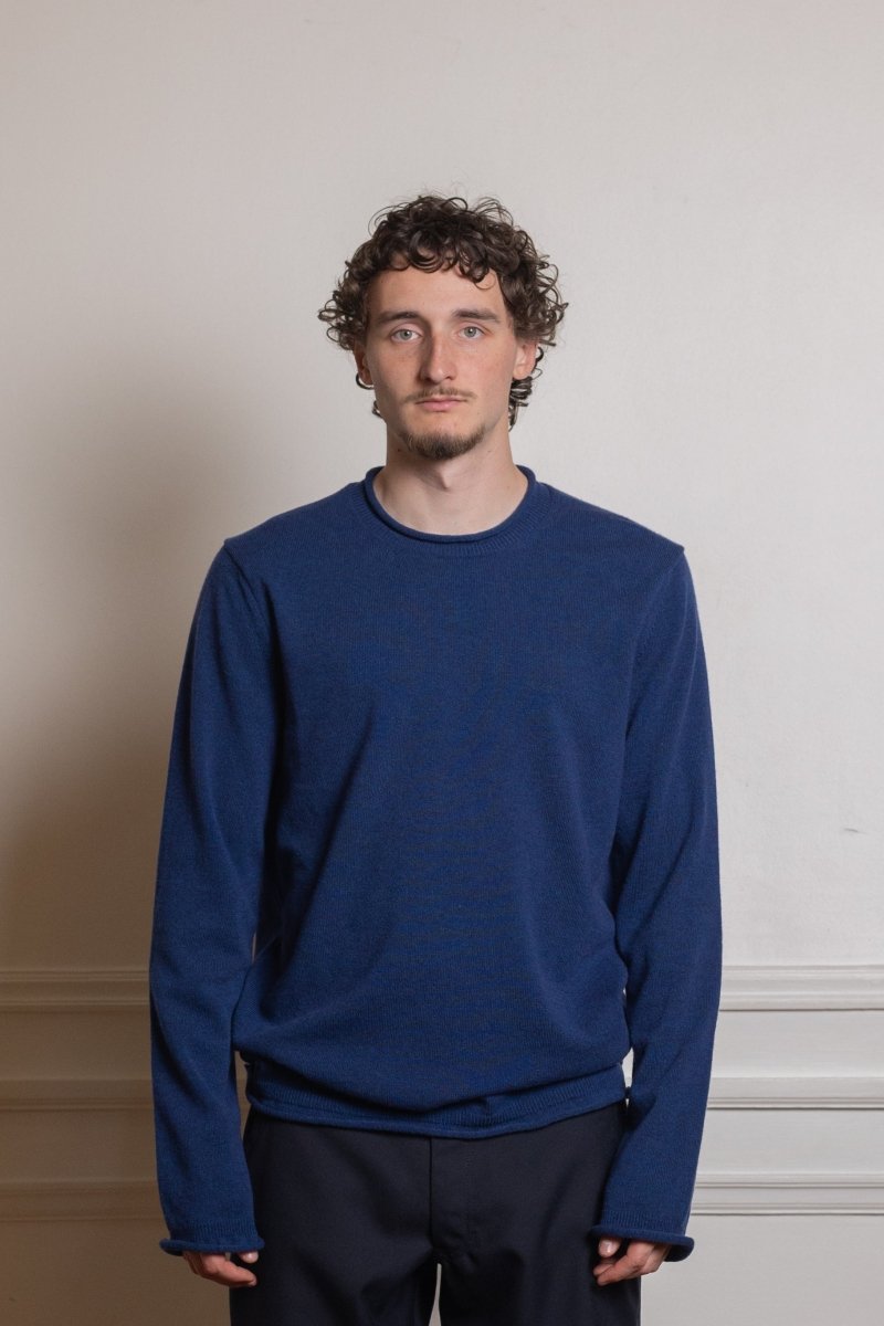 Men’s Rolled Hem Sweater Navy COMME DES GARÇONS SHIRT - vue de dos — photo 2