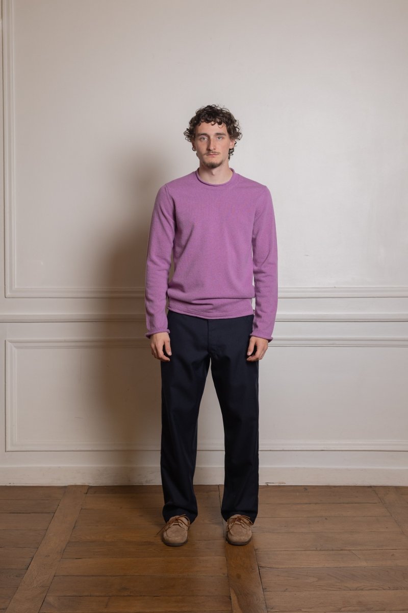 Men’s Rolled Hem Sweater Orchid COMME DES GARÇONS SHIRT - vue de face portée — photo 1