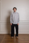 WHITE/BLACK STRIPES NORMAL SHIRT