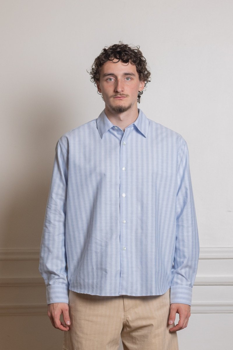 FIND SHIRT - BLUE / WHITE OXFORD STRIPE — photo 2