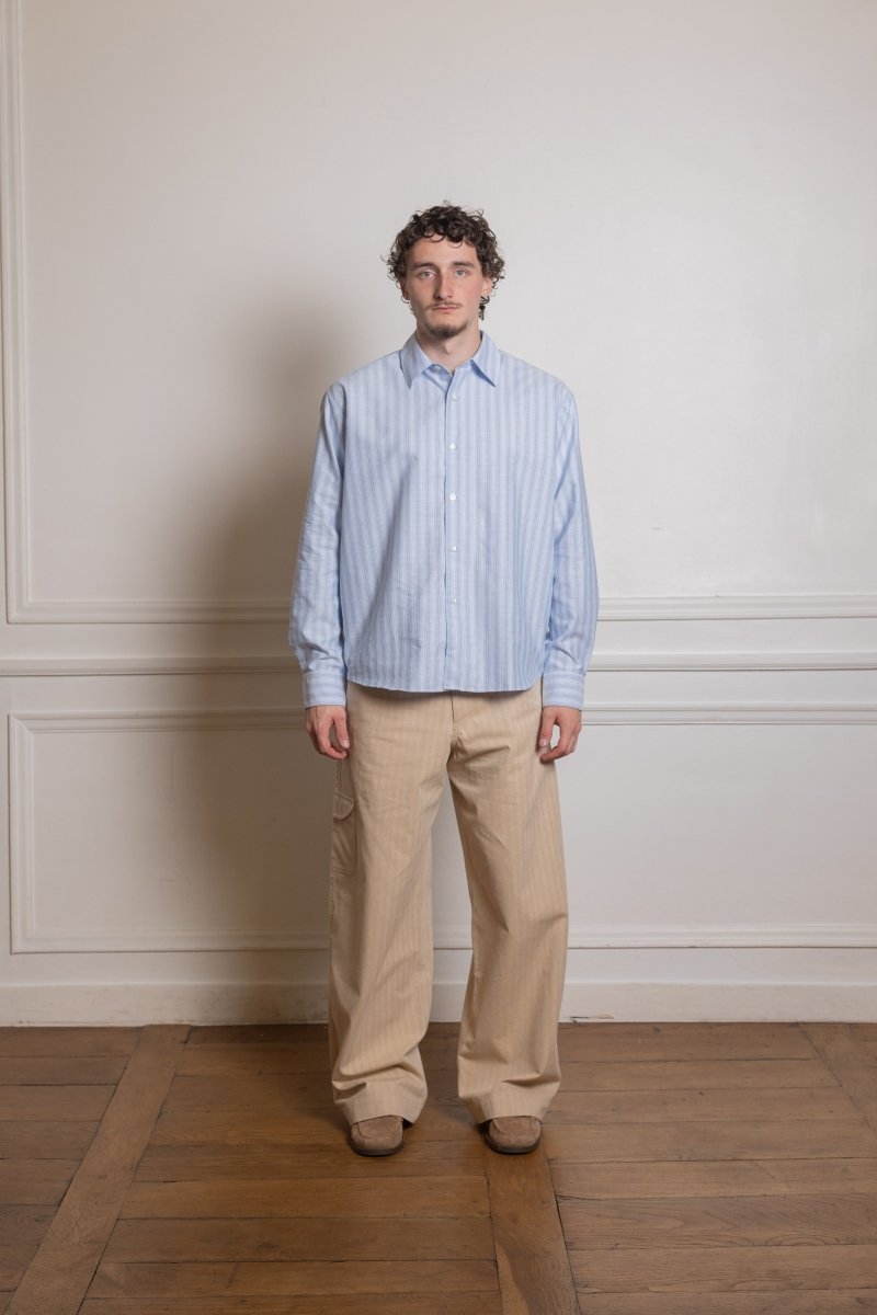 FIND SHIRT - BLUE / WHITE OXFORD STRIPE — photo 1