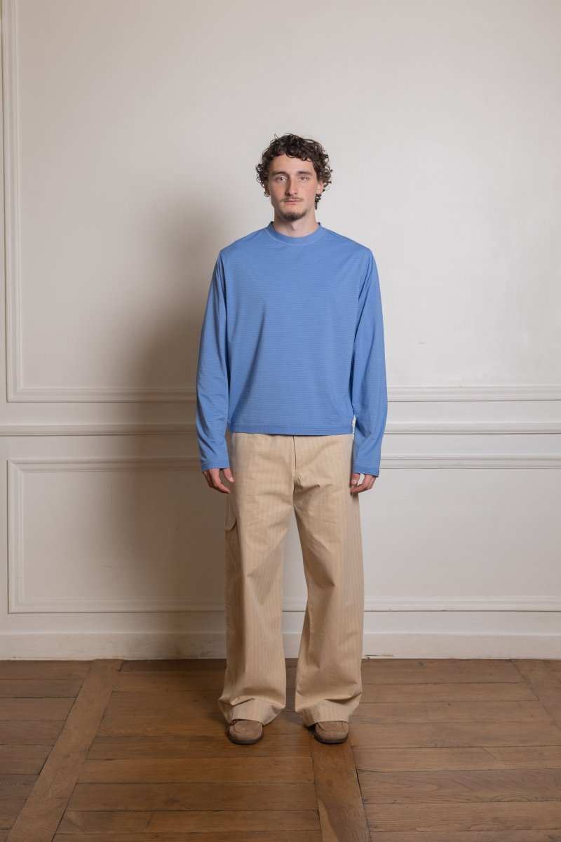 PASS LONGSLEEVE - Blue Stripe — photo 1