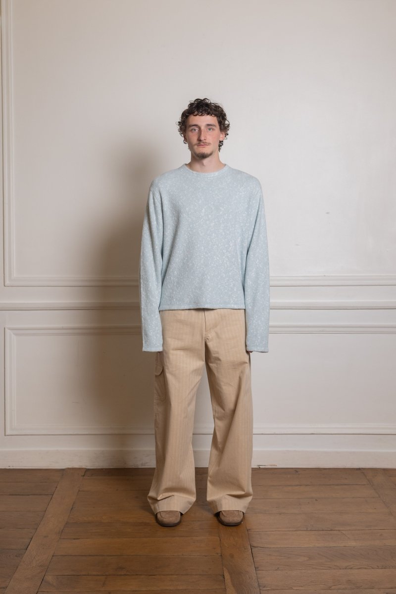 PASS LONGSLEEVE - Blue/White Melange