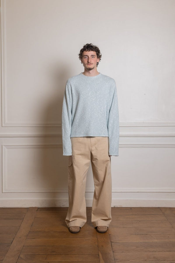 PASS LONGSLEEVE - Blue/White Melange