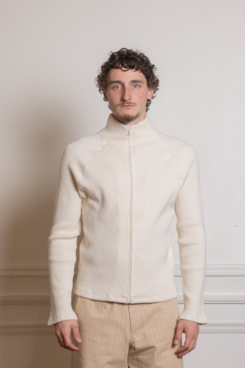 RIB ZIP - Off White