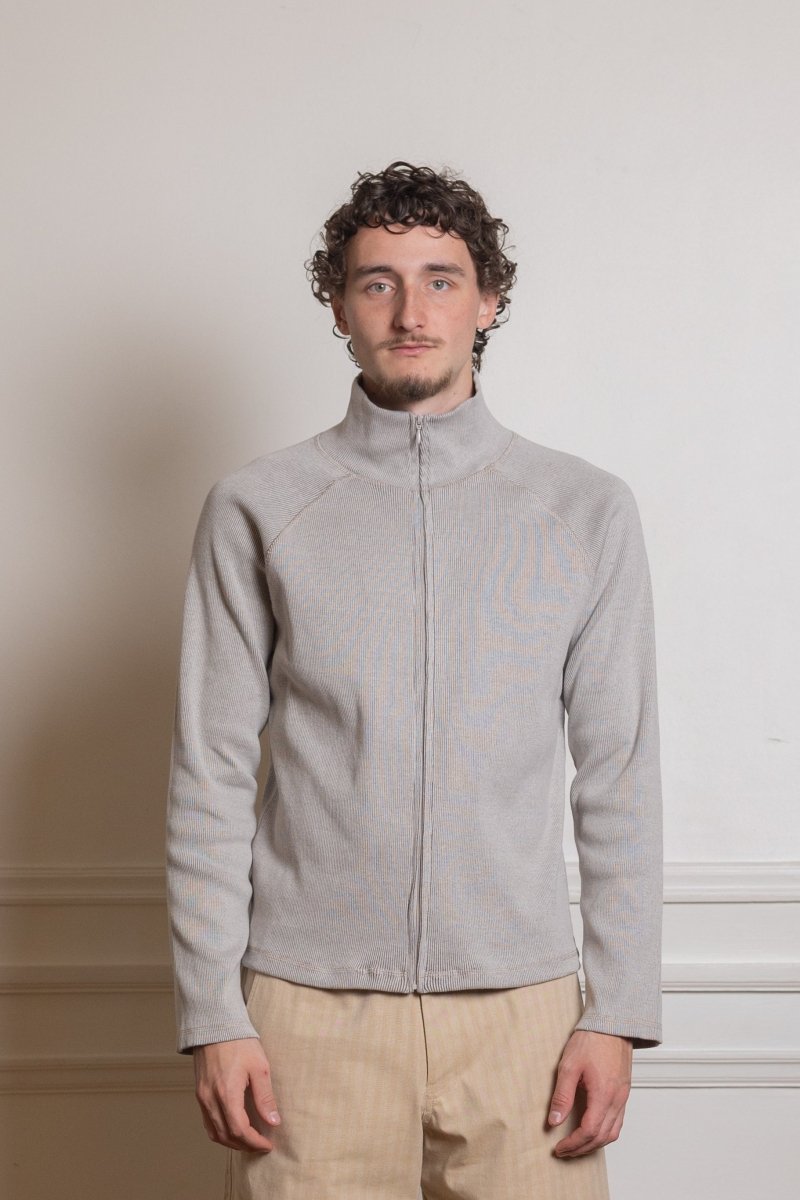 RIB ZIP - GREY RIB