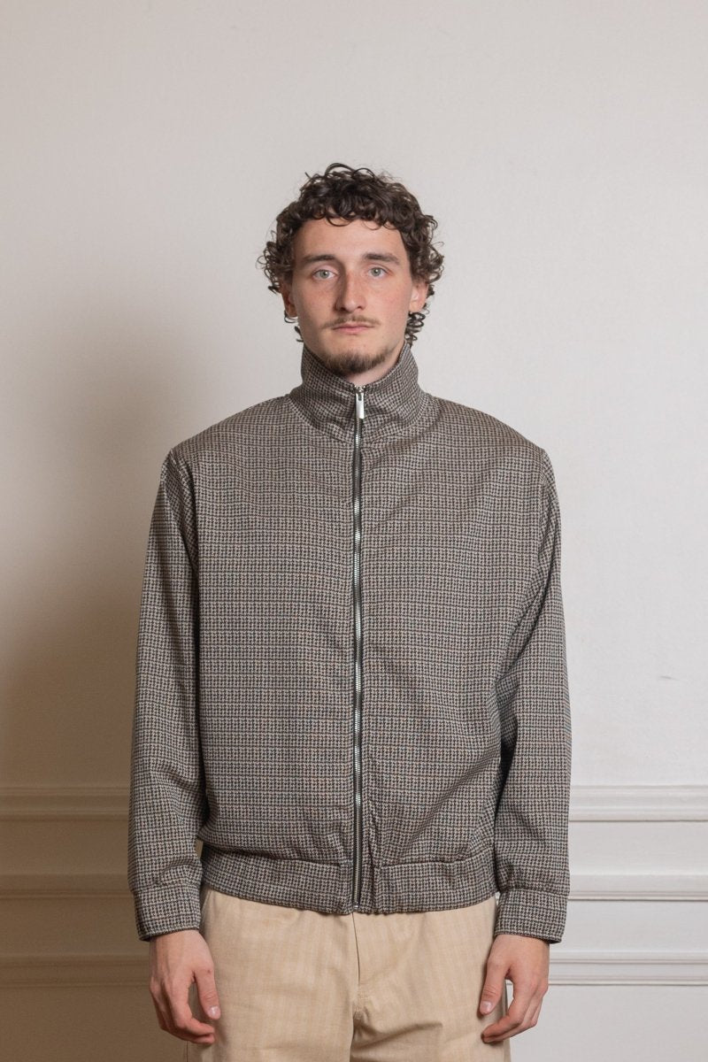 STAND ZIP _ SAND / BROWN CHECK