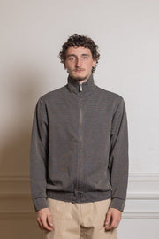 STAND ZIP  Brown / Navy - Jacquard