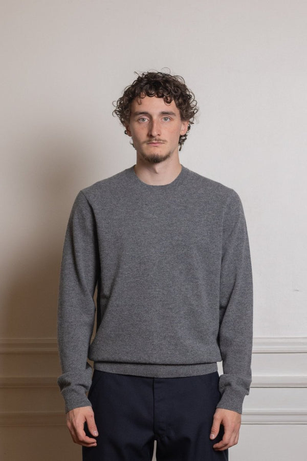 FZ-N108-PER - MENS PULLOVER KNIT - TOP GREY