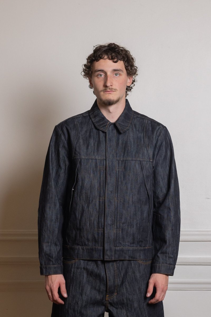 WAVE DENIM JACKET - Slub Raw Denim THE NEW ORIGINALS - vue de dos
