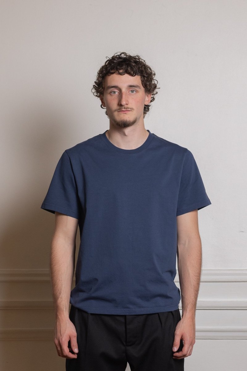 TOBIN - INTERLOCK TEE SHIRT - Navy — photo 2