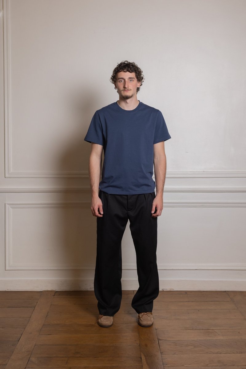 TOBIN - INTERLOCK TEE SHIRT - Navy — photo 1