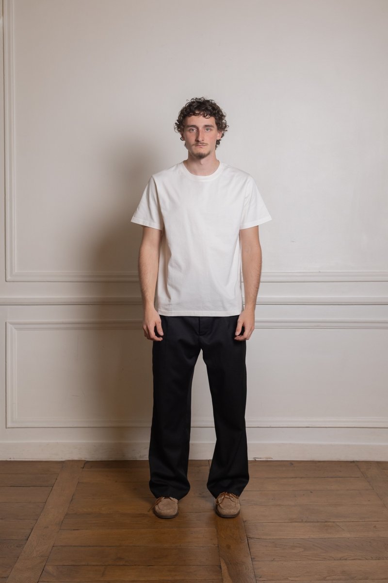 TOBIN - INTERLOCK TEE SHIRT - Off White — photo 1