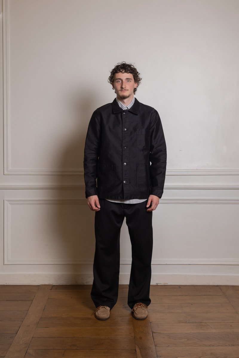 MOLESKIN WORK JACKET BLACK — photo 1
