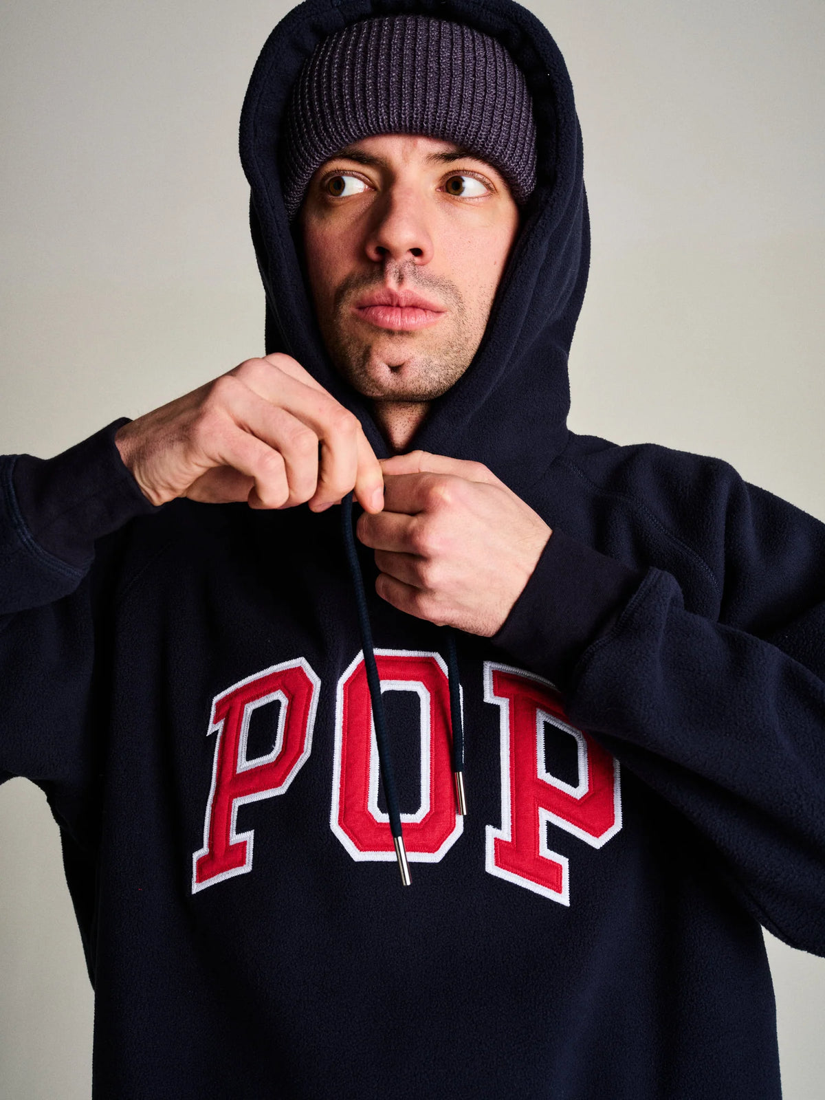 Hoodie Pop Trading Company Arch Navy homme – boutique homme Rennes — photo 1