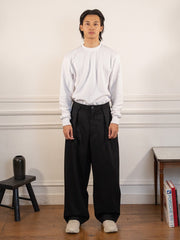 boat pants - black - Pop Trading Company - vue portée en pied