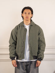 flight jacket - thyme - Pop Trading Company - vue de face portée