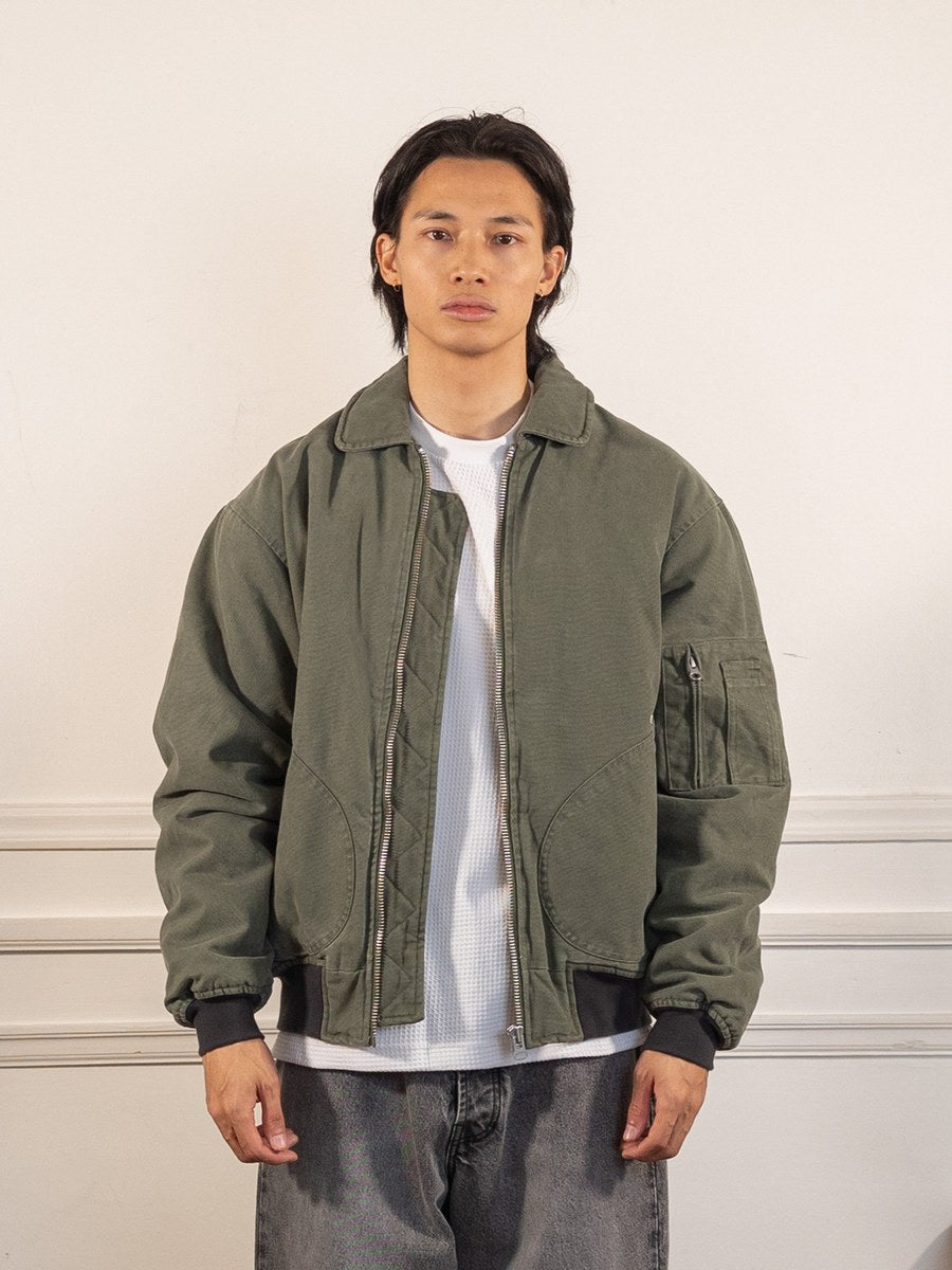 flight jacket - thyme - Pop Trading Company - vue de face portée