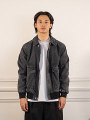 johnston jacket - black - Pop Trading Company - vue de face portée