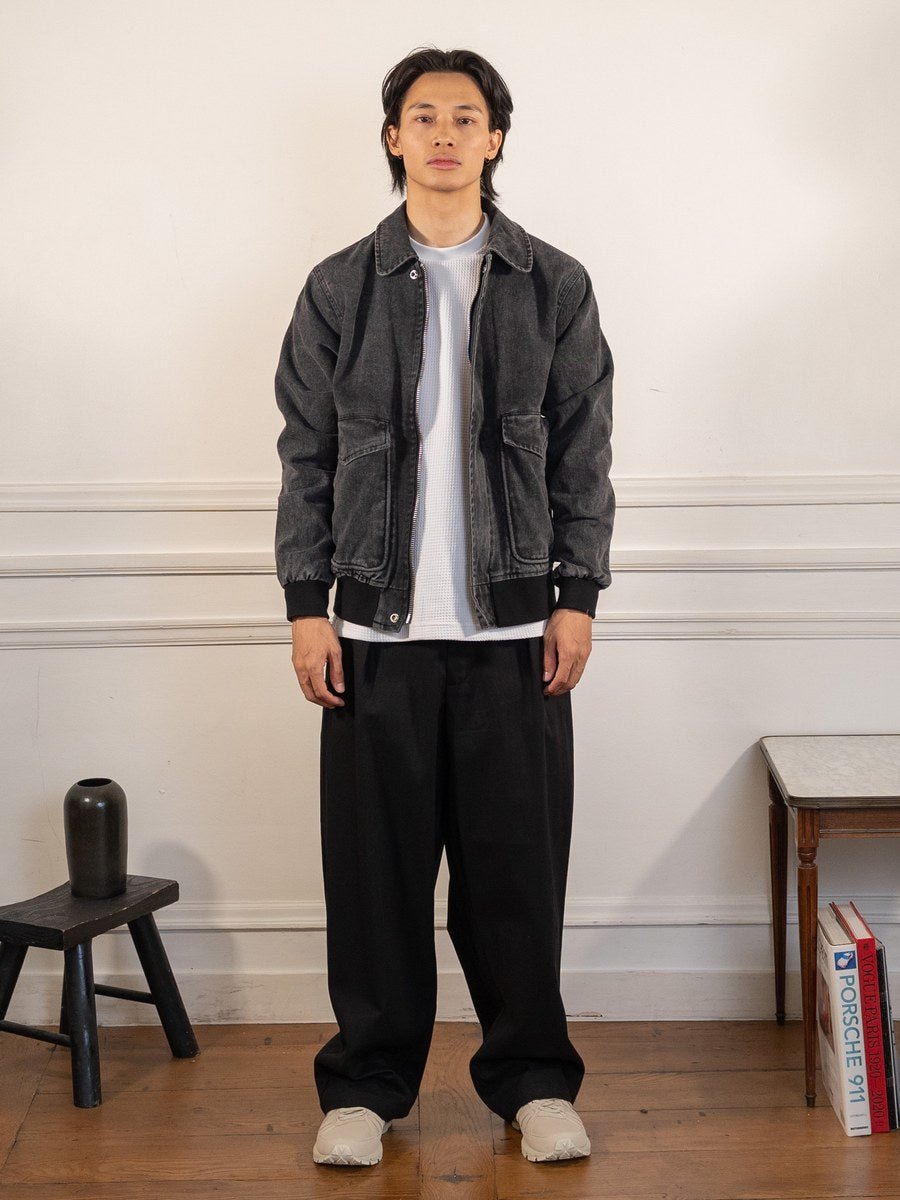 johnston jacket - black - Pop Trading Company - vue portée en pied