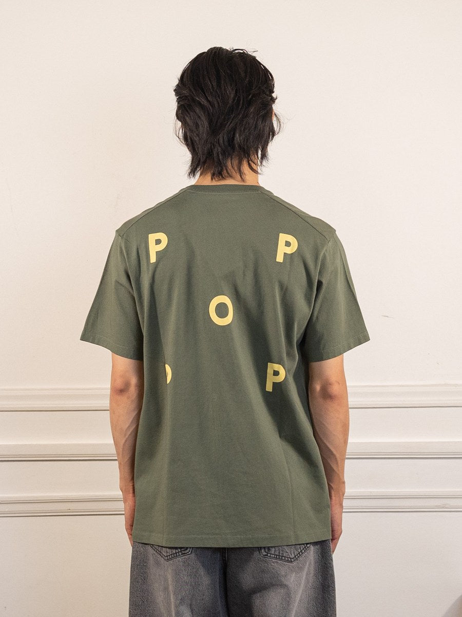 logo t-shirt - thyme/sundress - Pop Trading Company - vue de dos portée
